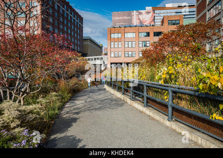 High Line Park walkway, New York City Stock Photo