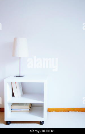 modern white scandinavian interior with place for text, vertical Stock Photo