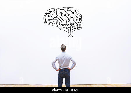 artificial intelligence and machine learning concept Stock Photo