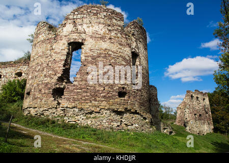 Buchach castle ruins, Ternopil region, Ukraine. Dating to 14th century Stock Photo