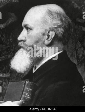 Charles Gounod (1818-1893). French composer. Portrait. Engraving Stock Photo