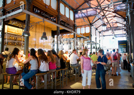 San Miguel market, indoor view. Madrid, Spain. Stock Photo