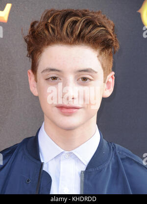 LOS ANGELES, CA - JULY 11: Thomas Barbusca  attends the premiere of Disney Channel's 'Descendants 2' on July 11, 2017 in Los Angeles, California.  People:  Thomas Barbusca  Transmission Ref:  MNC76 Stock Photo