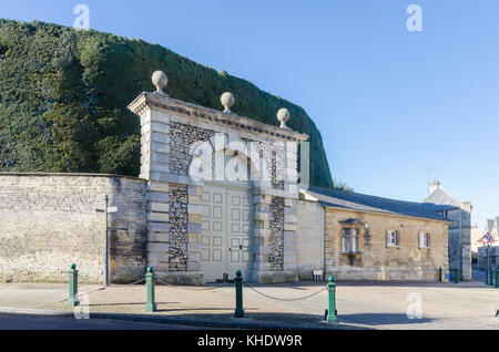 Entrance to the Bathurst Estate at Cirencester Park in Park Street, Cirencester, Gloucestershire, UK Stock Photo