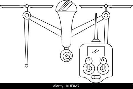 drone with remote control device technologies design Stock Vector