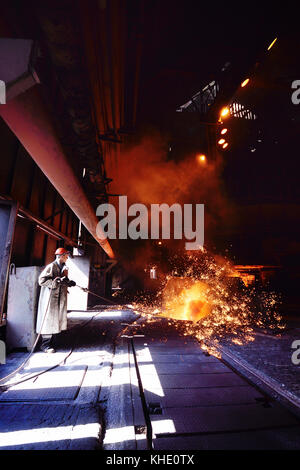 Blast furnace at a metallurgical plant Stock Photo