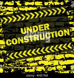under construction background - vector Stock Vector