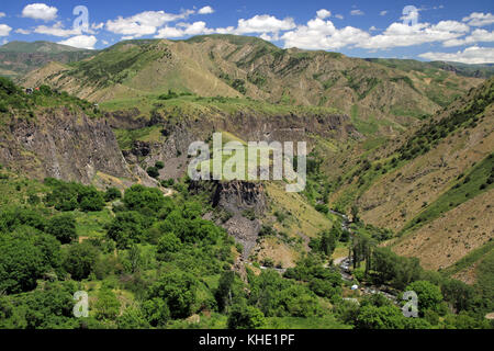 Garni Gorge, below Garni village, Armenia Stock Photo