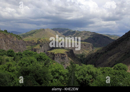 Garni Gorge, below Garni village, Armenia Stock Photo