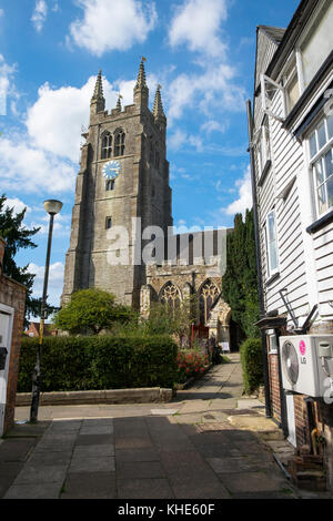 A view of St. Mildred's church, Tenterden, Kent, UK Stock Photo