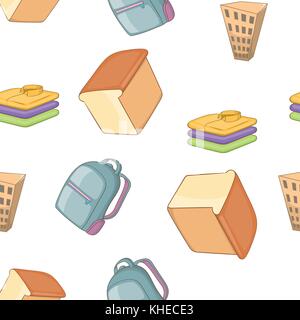People refugees pattern, cartoon style Stock Vector