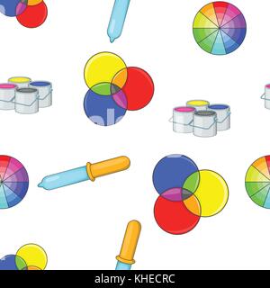 Printing services pattern, cartoon style Stock Vector