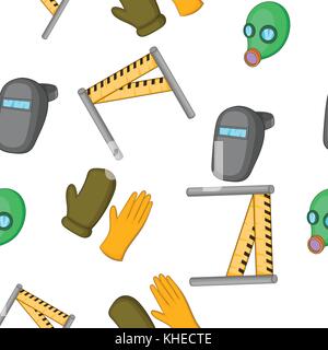 Construction ground pattern, cartoon style Stock Vector
