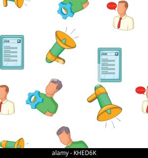 Work pattern, cartoon style Stock Vector