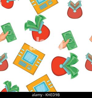 Money pattern, cartoon style Stock Vector