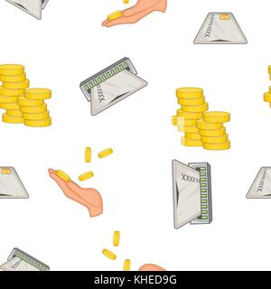 Finance pattern, cartoon style Stock Vector