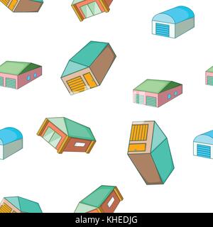Garage pattern, cartoon style Stock Vector