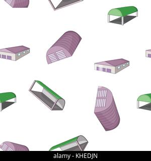Warehouse pattern, cartoon style Stock Vector