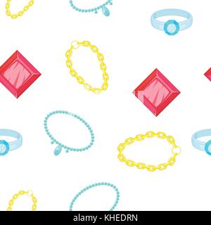 Costume jewellery for women pattern, cartoon style Stock Vector