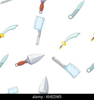 Weaponry pattern, cartoon style Stock Vector
