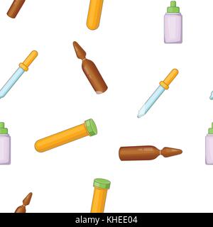 Types of tablets pattern, cartoon style Stock Vector