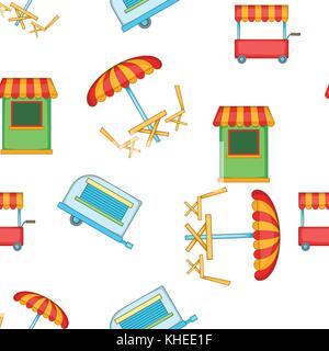 Meals on wheels pattern, cartoon style Stock Vector