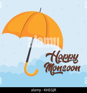 happy monsoon design  Stock Vector