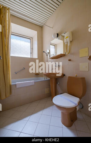 WC room interior in a hotel Stock Photo