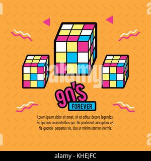 90s forever design Stock Vector