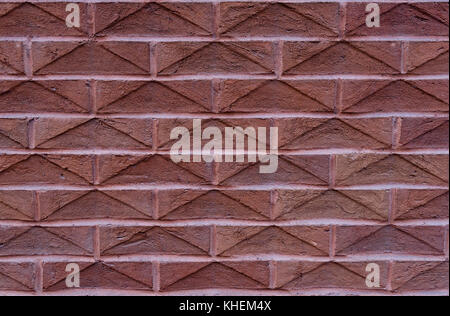 New red brick wall, texture of rhombus, clean Stock Photo
