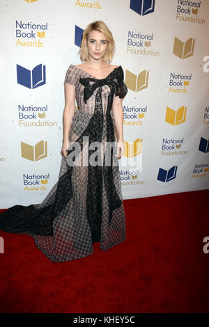 Manhattan, United States Of America. 15th Nov, 2017.Emma Roberts attends the 68th National Book Awards at Cipriani Wall Street on November 15, 2017 in New York City. People: Emma Roberts Credit: Hoo-Me/SMG/Alamy Live News Stock Photo