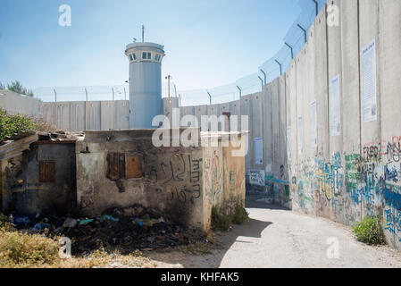 The Israeli West Bank barrier Stock Photo