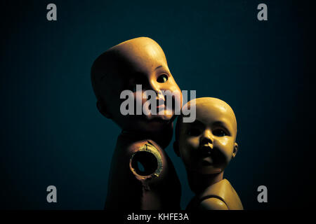 Pair of creepy dolls