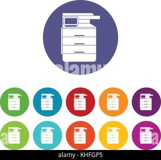 Multipurpose device set icons Stock Vector