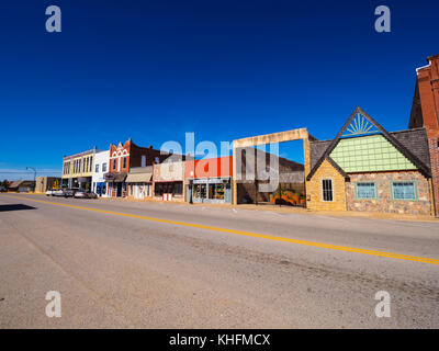 The beautiful city center of Stroud - a small town in Oklahoma Stock Photo