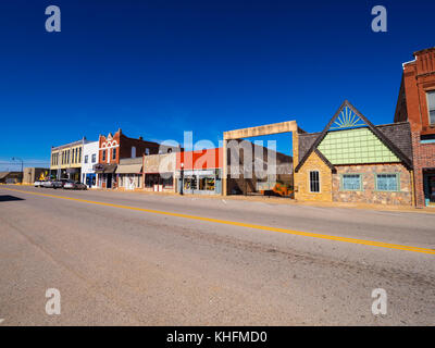 The beautiful city center of Stroud - a small town in Oklahoma Stock Photo