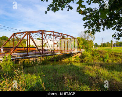 Original Route 66 Bridge from 1921 in Oklahoma Stock Photo