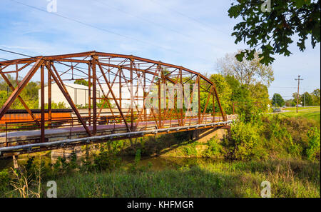 Original Route 66 Bridge from 1921 in Oklahoma Stock Photo