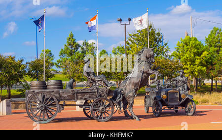 Cyrus Avery Centennial Plaza in Tulsa Stock Photo