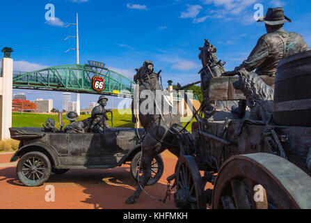 Cyrus Avery Centennial Plaza in Tulsa Stock Photo