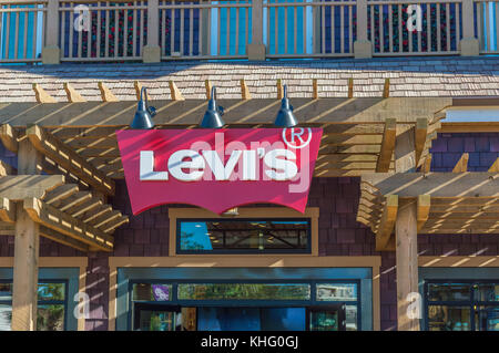ORLANDO, USA - OCTOBER 30TH, 2017: Levi's shop sign outside a shop Stock Photo