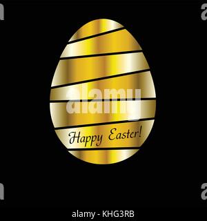 Golden Easter egg vector abstract background Stock Vector