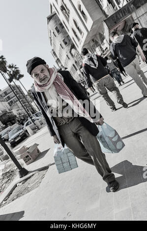 Elderly man in Amman, Jordan, Middle East Stock Photo