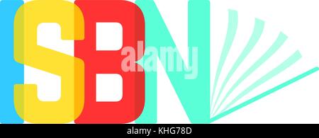 transparent isbn sign like opened book Stock Vector