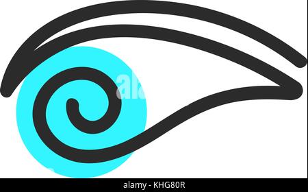 simple eye blue logo Stock Vector