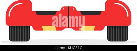 red hoverboard icon with shadow Stock Vector