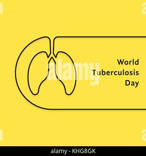 thin line world tuberculosis day Stock Vector