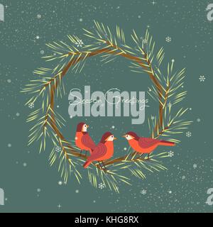 Season greeting frame. Stock Vector