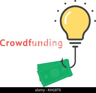 crowd funding concept icon vector illustration design stock vector