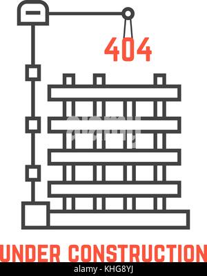 under construction like server error Stock Vector